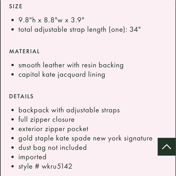 Kate Spade Graphic Spice Things Up Camel Backpack. - Picture 7 of 8